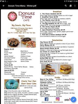 Menu photo 4 Donuts Time Cafe Hamilton Township, NJ Menu photo 4 Donuts Time Cafe Hamilton Township, NJ