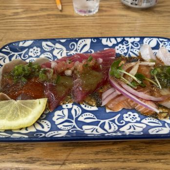 X-Fish - Tuna Carpaccio Salmon Carpaccio Yellowtail Carpaccio - Sushi Bars Near Me - Brea, California X-Fish - Tuna Carpaccio Salmon Carpaccio Yellowtail Carpaccio - Sushi Bars Near Me - Brea, California