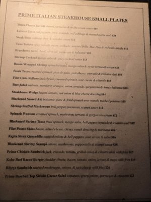 Menu photo 1 Prime Steakhouse Ventura, CA Menu photo 1 Prime Steakhouse Ventura, CA