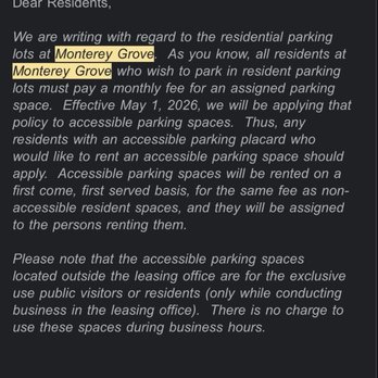 Monterey Grove - Email sent before they retracted this statement because they would be caught in legal trouble. - Apartments Near Me - San Jose, California Monterey Grove - Email sent before they retracted this statement because they would be caught in legal trouble. - Apartments Near Me - San Jose, California