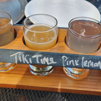 Heretic Brewery and Distillery - Beer flight - Burgers Near Me - Fairfield, California