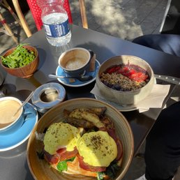 Benedict and Acai Bowl Benedict and Acai Bowl