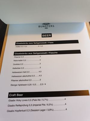 Menu photo 2 BUNSTERS Offenbach am Main, HE
