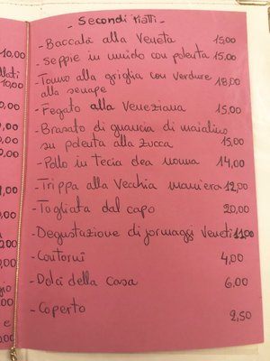 Menu photo 1 Osteria Dal Capo Padova, PD Menu photo 1 Osteria Dal Capo Padova, PD
