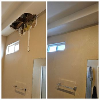 Otis Services - Ceiling damage after a leak. Repaired by Otis Services. - Handyman Near Me - Desert Hot Springs, California Otis Services - Ceiling damage after a leak. Repaired by Otis Services. - Handyman Near Me - Desert Hot Springs, California