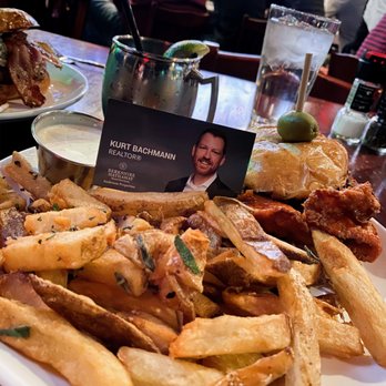 R Bar & Grill - Buffalo Chicken Sandwich, fries, Moscow Mule and me. - American Near Me - Tulsa, Oklahoma R Bar & Grill - Buffalo Chicken Sandwich, fries, Moscow Mule and me. - American Near Me - Tulsa, Oklahoma