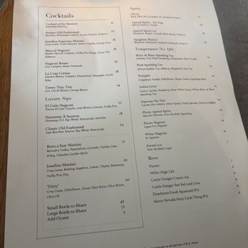Josefina - Drinks - Italian Near Me - Wayzata, Minnesota