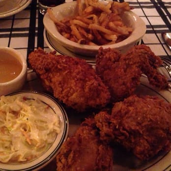 LUXBAR - Buttermilk Fried Half Chicken with fries and slaw - Bars Near Me - Chicago, Illinois