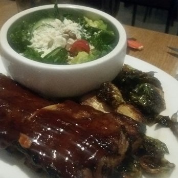 Earls Kitchen + Bar - Half bbq rack. Ribs were just ok. Salad was just ok BUT brussel sprouts were amazing! - New American Near Me - McLean, Virginia
