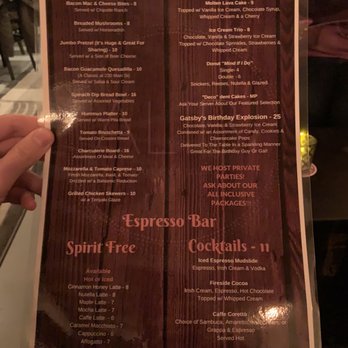 Alibi Speakeasy & Lounge - Menu choices - Lounges Near Me - Farmingdale, New York