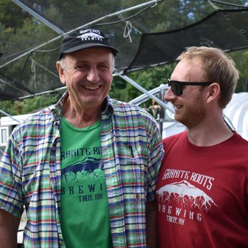 Granite Roots Brewing - 2 of our co-owners: Anthony Levick (who grows the fruit in our fruity brews) and Oliver his son - Breweries Near Me - Troy, New Hampshire Granite Roots Brewing - 2 of our co-owners: Anthony Levick (who grows the fruit in our fruity brews) and Oliver his son - Breweries Near Me - Troy, New Hampshire