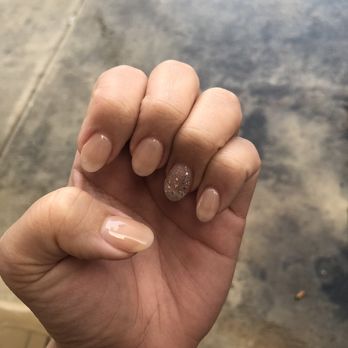 Golden Nails - Round nudenails - Nail Salons Near Me - Honolulu, Hawaii