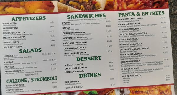 Menu photo 1 Fresca Italian Kitchen Clearwater, FL Menu photo 1 Fresca Italian Kitchen Clearwater, FL