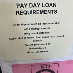 Advance Pay Day Plus - Requirements