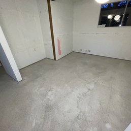 BEFORE: Pebble epoxy removed, residual glue needed to be grinded down.