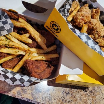 Oh! chicken - a box of fried chicken and french fries - Chicken Shop Near Me - Edmonton, Alberta Oh! chicken - a box of fried chicken and french fries - Chicken Shop Near Me - Edmonton, Alberta