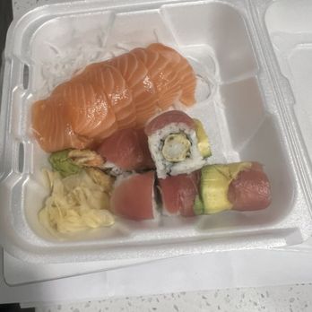 Water Moon - "Playboy roll" and salmon sashimi - Asian Fusion Near Me - Draper, Utah