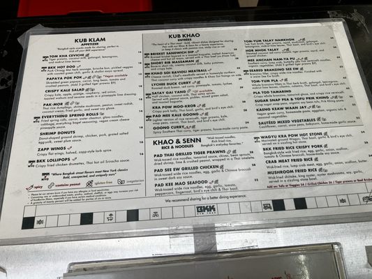 Menu photo 1 BKK New York New York, NY Menu photo 1 BKK New York New York, NY