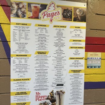 Page's - Menu - Ice Cream & Frozen Yogurt Near Me - Pittsburgh, Pennsylvania Page's - Menu - Ice Cream & Frozen Yogurt Near Me - Pittsburgh, Pennsylvania