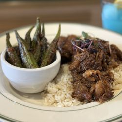 Fixins - Oxtails and charred okra