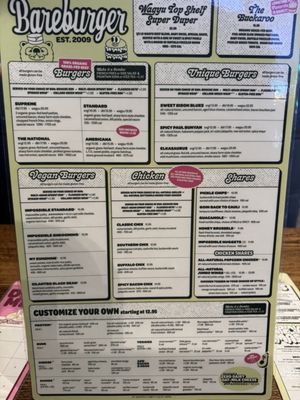 Menu photo 1 Bareburger - Broadway New York, NY
