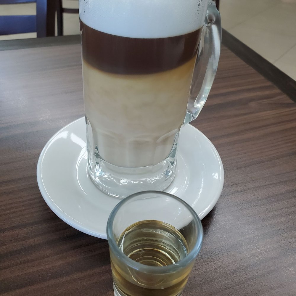 Moon Star Cafe - Caramel Macchiato with shot of Vanilla Syrup - Salad Near Me - Nuevo Vallarta, NAY Moon Star Cafe - Caramel Macchiato with shot of Vanilla Syrup - Salad Near Me - Nuevo Vallarta, NAY
