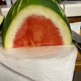 a watermelon cut in half a watermelon cut in half