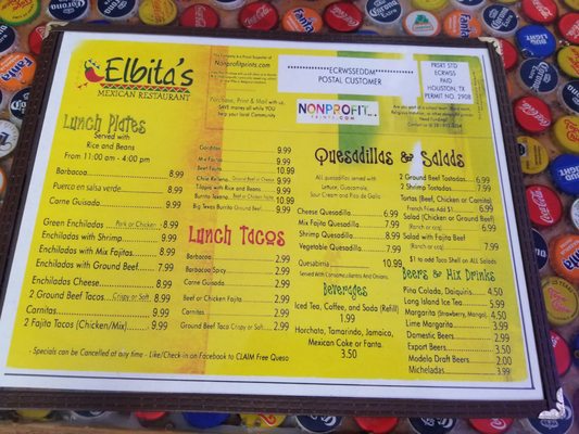 Menu photo 3 Elbita's Mexican Restaurant Sugar Land, TX Menu photo 3 Elbita's Mexican Restaurant Sugar Land, TX