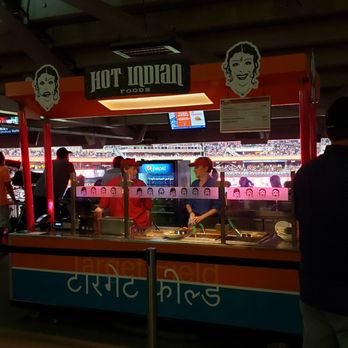 Target Field - Hot Indian Foods stand at Target Field. Offers a vegan channa bowl for $11. - Stadiums & Arenas Near Me - Minneapolis, Minnesota