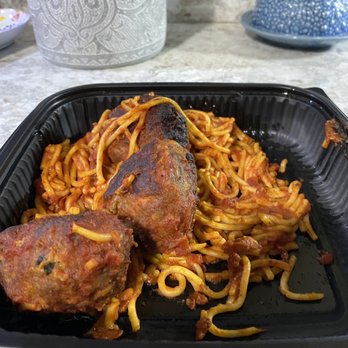 Old Chicago Pizza + Taproom - Sad spaghetti and meatballs. Where is the basil and parm!?!  Meatballs are burnt. Where is the pride in the food preparation!? - Pizza Near Me - Jacksonville, North Carolina