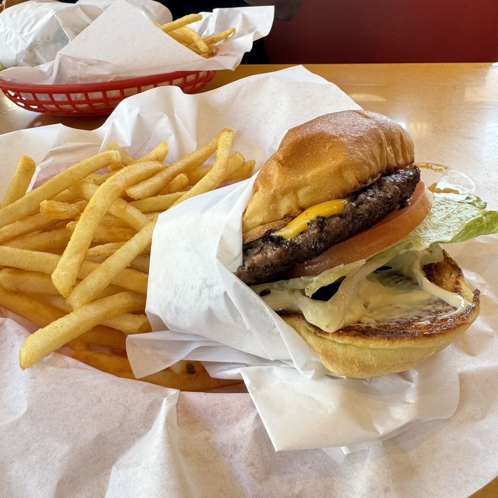 Ruby's Diner - Ruby Burger with Cheese - American Near Me - San Clemente, California Ruby's Diner - Ruby Burger with Cheese - American Near Me - San Clemente, California