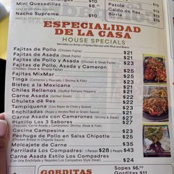 Los Compadres Mexican Restaurant - Appetizers and house specialty