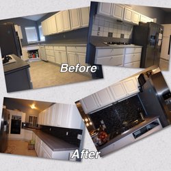 Granite Transformations of Rancho Cucamonga - Here's my ugly kitchen before, and my super beautiful kitchen after granite transformations!