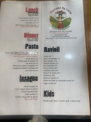 Menu photo 5 Pastosa By Lucia Galt, CA