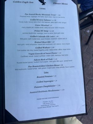 Menu photo 6 The Golden Eagle Inn Restaurant Beaver Creek, CO Menu photo 6 The Golden Eagle Inn Restaurant Beaver Creek, CO