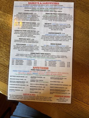Menu photo 1 The Porch Prairie du Chien, WI Menu photo 1 The Porch Prairie du Chien, WI