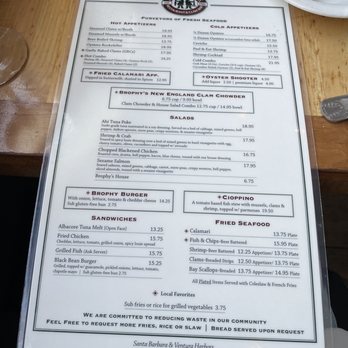 Brophy Bros - Menu - Seafood Near Me - Santa Barbara, California