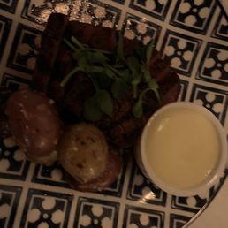 a plate of steak and potatoes a plate of steak and potatoes