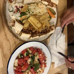 Hungry Guy - Chicken shawarma and watermelon salad