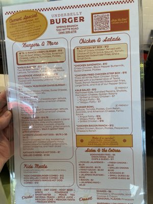Menu photo 1 Underbelly Burger Houston, TX Menu photo 1 Underbelly Burger Houston, TX
