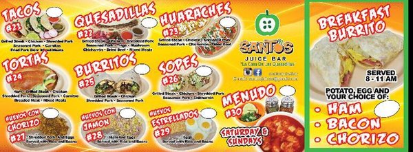 Menu photo 3 Santos Juice Bar Norwalk, CA Menu photo 3 Santos Juice Bar Norwalk, CA