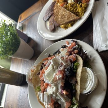 Subia's Vegan Cafe - Lavash & Subia's Organic Breakfast Platter - Vegan Near Me - Jersey City, New Jersey