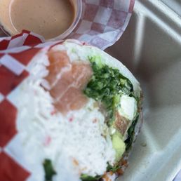 Salmon burrito Salmon burrito