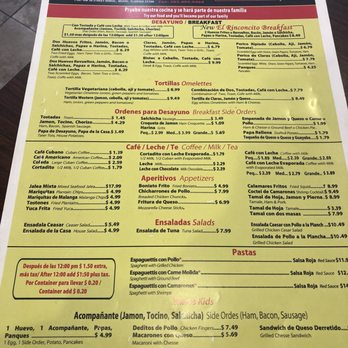 El Rinconcito Latino Doral - 20180923 - menu - Latin American Near Me - Miami, Florida El Rinconcito Latino Doral - 20180923 - menu - Latin American Near Me - Miami, Florida