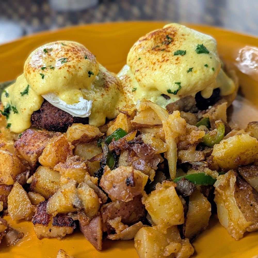 Hashes & Brews - Crab cake benedict - Bars Near Me - San Bruno, California Hashes & Brews - Crab cake benedict - Bars Near Me - San Bruno, California