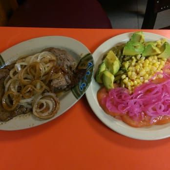 Margon - Steak and Onions with Salad - Cuban Near Me - New York, New York Margon - Steak and Onions with Salad - Cuban Near Me - New York, New York