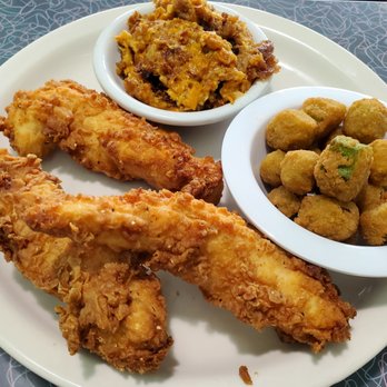 Fenders Diner - Chicken Tenders, Okra & Squash Casserole - Diners Near Me - Cornelia, Georgia