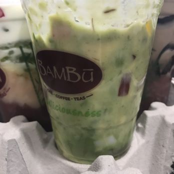 Bambu - #5 - smashed avocado with no boba and no ice (only filled 2/3 of the cup) - Coffee & Tea Near Me - San Jose, California Bambu - #5 - smashed avocado with no boba and no ice (only filled 2/3 of the cup) - Coffee & Tea Near Me - San Jose, California