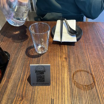 Dumpling Time - Berkeley - Table set up with QR code menu - Chinese Near Me - Berkeley, California Dumpling Time - Berkeley - Table set up with QR code menu - Chinese Near Me - Berkeley, California