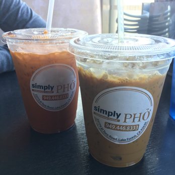 Simply Pho - Thai tea & iced coffee - Vietnamese Near Me - Lake Forest, California